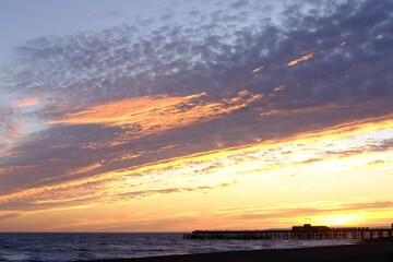 Interesting cloud formation at sunset