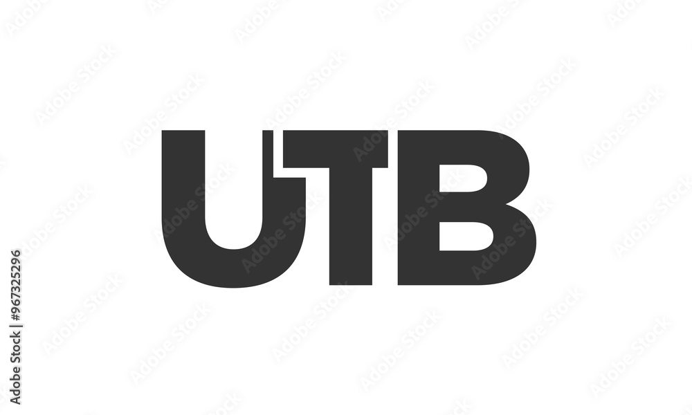 Poster utb logo design template with strong and modern bold text. initial based vector logotype featuring s