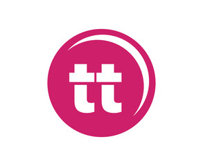 TT sport emblem or team logotype. Ball logo with a combination of Initial letter T and T for balls shop, sports company, training, club badge.