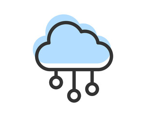 Cloud Storage And Data Transfer Vector Icon. Computing Service And Network Related Line Icons. Database And Server, Cyber Security, Digital Transformation.