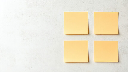 Empty Yellow Sticky Note - against an isolated background with Copy space.