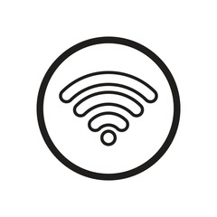 Out line Flat Icon Design With Circle