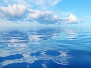 Obraz premium Calm Sea Water with a Glassy Surface and Subtle Ripples