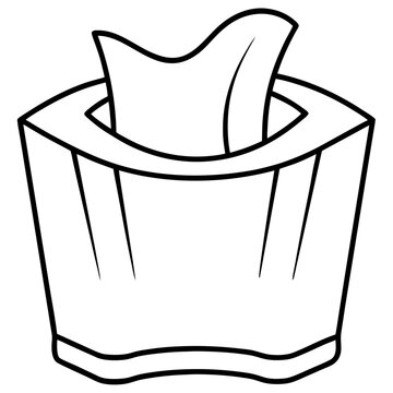 recommend clip art: tissue outline coloring book page line art illustration digital drawing