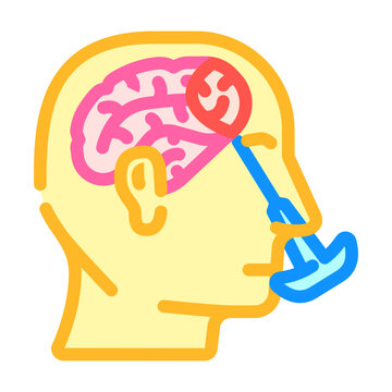 lobotomy surgery color icon vector. lobotomy surgery sign. isolated symbol illustration