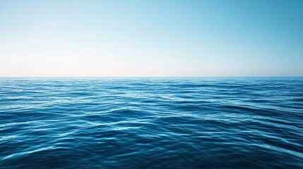 Calm Sea Water with Subtle Wavelets and a Clear Blue Sky