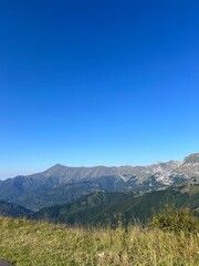 mountain landscape with blue sky