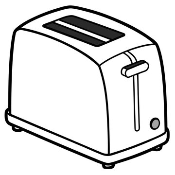 recommend clip art: toaster outline coloring book page line art illustration digital drawing
