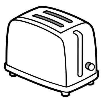 recommend clip art: toaster outline coloring book page line art illustration digital drawing