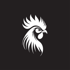 Rooster in cartoon, doodle style . Image for t-shirt, web, mobile apps and ui. Isolated 2d vector illustration in logo, icon, sketch style, Eps 10, black and white. AI Generative