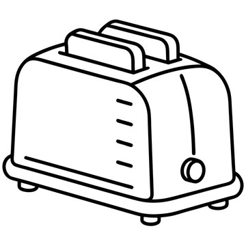 recommend clip art: toaster outline coloring book page line art illustration digital drawing