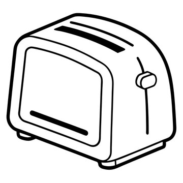recommend clip art: toaster outline coloring book page line art illustration digital drawing