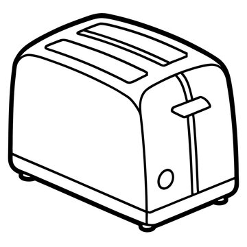 recommend clip art: toaster outline coloring book page line art illustration digital drawing