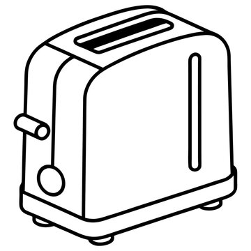 recommend clip art: toaster outline coloring book page line art illustration digital drawing