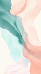 Naklejka premium Delicate colors flow seamlessly together, forming a calming abstract design that embodies minimalist aesthetics and tranquility