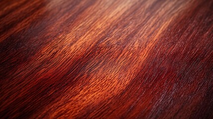 Close-Up of Rich Mahogany Wood with Deep Red Tones
