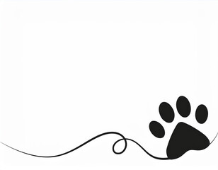 Cat Paws Illustration Against White Background