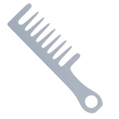 3D Wide-Tooth Barber Comb With Handle