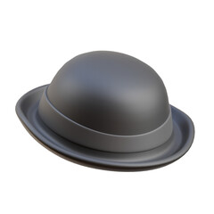 3D Classic British Bowler Hat Icon