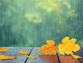 Blustery storm, raindrops hitting the ground,  Rich jewel tones, Humorous, Timeless Adventure