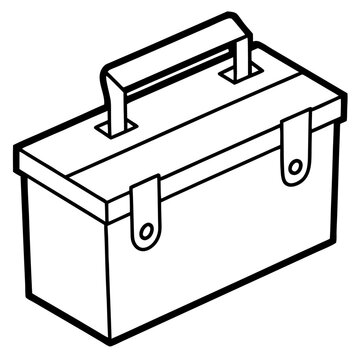 recommend clip art: toolbox outline coloring book page line art illustration digital drawing