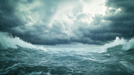 Storm clouds, heavy rain, stormwater runoff flowing,  Rich jewel tones, Humorous, Timeless Adventure