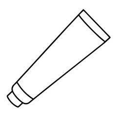 toothpaste outline coloring book page line art illustration digital drawing