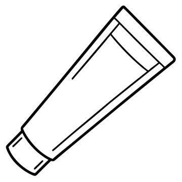 recommend clip art: toothpaste outline coloring book page line art illustration digital drawing