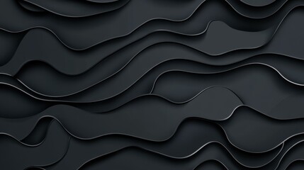 Obraz premium Vibrant geometric layers blend seamlessly in a dark space, creating an eyecatching design ideal for banners or brochures.