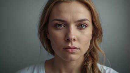 Naklejka premium femanle canncer pantient look in distannce dreanm of illness recovery or remission.