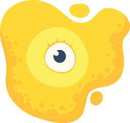 Cartoon bacteria mascot. Virus character, bacterias with funny face. Color microbe and disease virus isolated vector illustration icon. Monster creature organism, bacteria and microbe