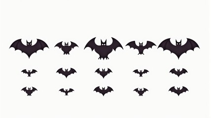 Fototapeta premium Halloween Bats Illustration - Various Sizes and Designs