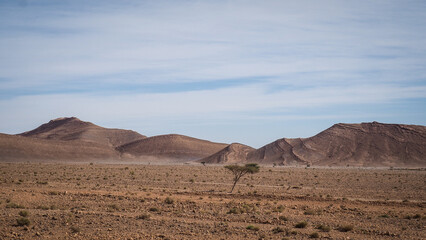 The desert landscape of Southern Morocco