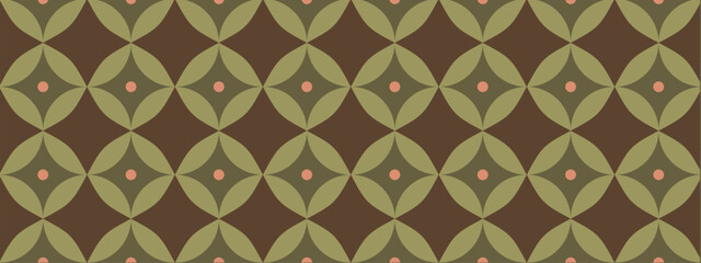 50s Mid Century Modern Seamless Pattern, Vector Pattern
