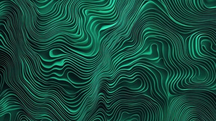 Abstract Green Wavy Lines