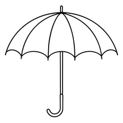 umbrella outline coloring book page line art illustration digital drawing