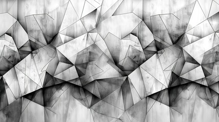 A hand drawn artwork composed of geometric shapes with a white background and black lines