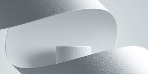 Abstract product background. 3d podium with white background for cosmetic and product presentation. 3d rendering illustration.
