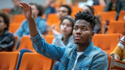 The Student Raising Hand