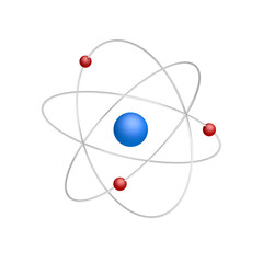 Atom. Atomic structure. 3d illustration.