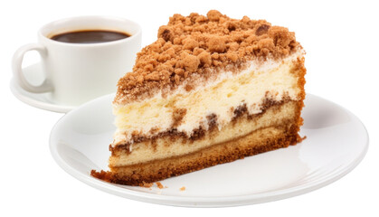 PNG Delicious coffee cake slice