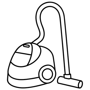 recommend clip art: vacuum cleaner outline coloring book page line art illustration digital drawing