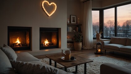 fireplace in room