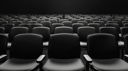 Obraz premium Symmetry in Seating Tiers and Balconies, Analyze how the symmetrical arrangement of seating tiers or balconies ensures an equal experience for all audience members in minimalist performing arts venues