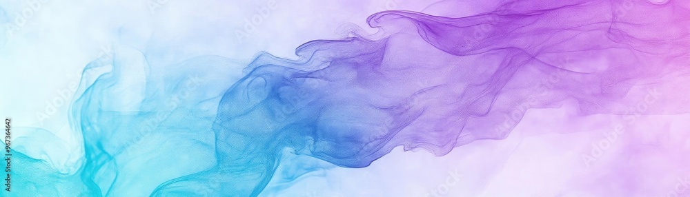 Poster a beautiful blend of soft pink and blue smoke swirling in an abstract pattern, creating a calming an