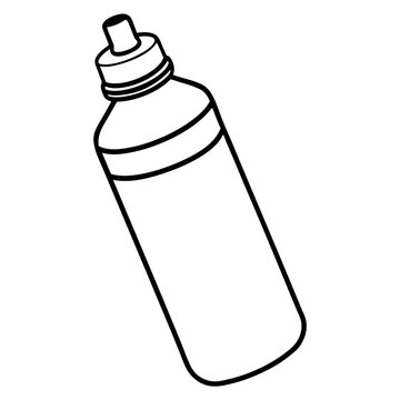 recommend clip art: water bottle outline coloring book page line art illustration digital drawing