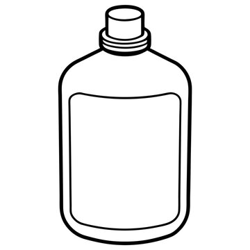 recommend clip art: water bottle outline coloring book page line art illustration digital drawing