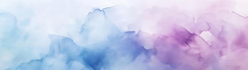 Naklejka premium A beautiful watercolor background featuring soft hues of blue and purple, perfect for creative projects or artistic designs.