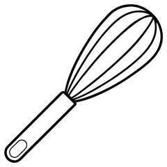 whisk outline coloring book page line art illustration digital drawing