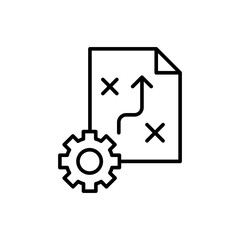 Software engineering outline icons, minimalist vector illustration ,simple transparent graphic element .Isolated on white background